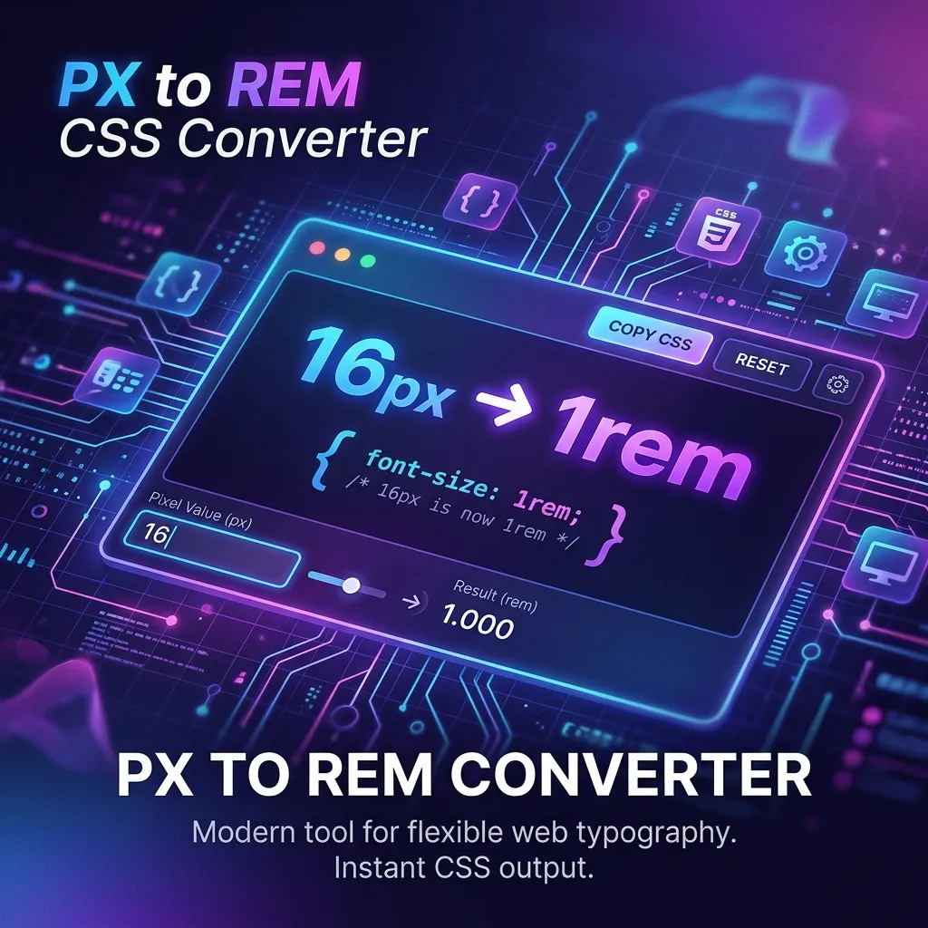Diseño Responsivo W3C 2026: Convierte PX a REM Gratis